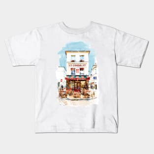 Watercolor Cityscape - Le Consulat Paris Kids T-Shirt